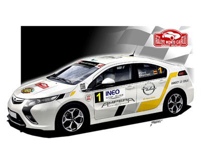 Στο ράλι Μόντε Κάρλο το Opel Ampera